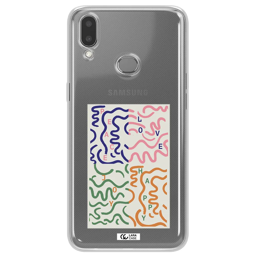 Peace,Love,Joy,Happy Samsung A10S Clear TPU Case