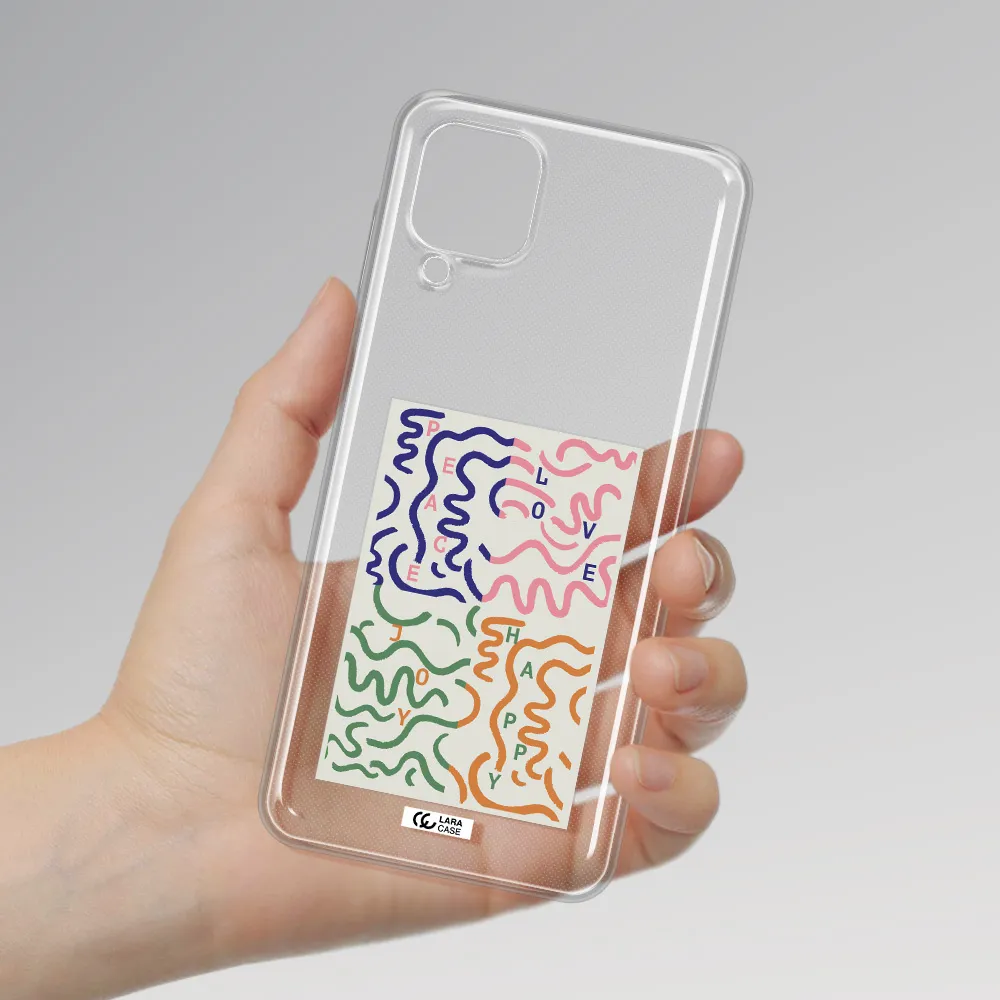Peace,Love,Joy,Happy Samsung A12 4g Clear TPU Case