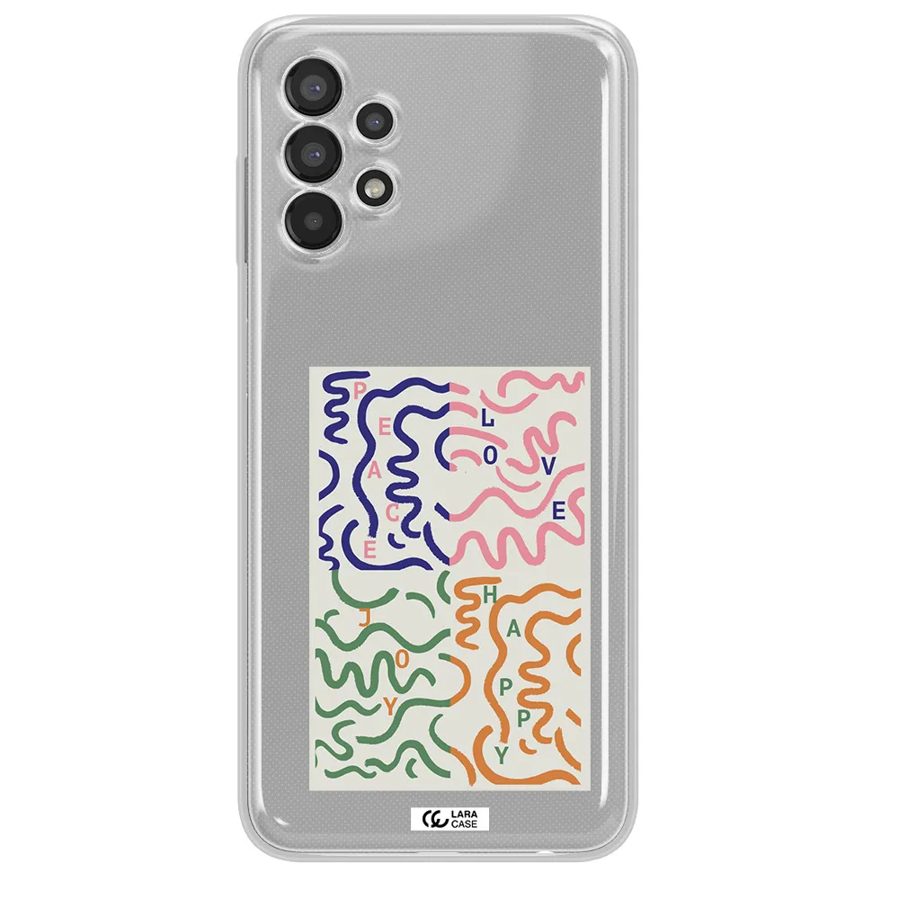 Peace,Love,Joy,Happy Samsung A13 Clear TPU Case