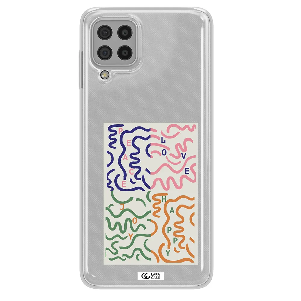 Peace,Love,Joy,Happy Samsung A22 4g Clear TPU Case