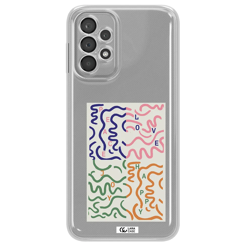 Peace,Love,Joy,Happy Samsung A23 5G Clear Tpu Case