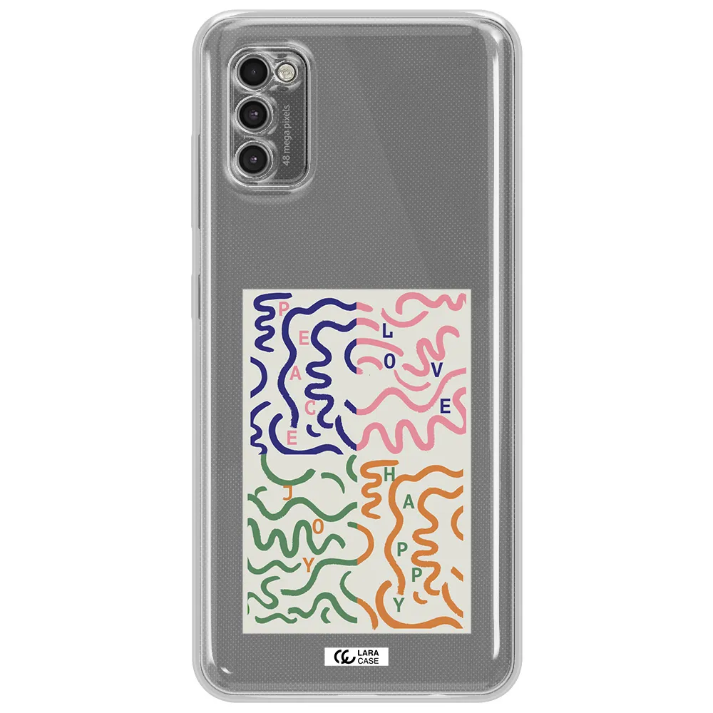 Peace,Love,Joy,Happy Samsung A41 Clear Tpu Case