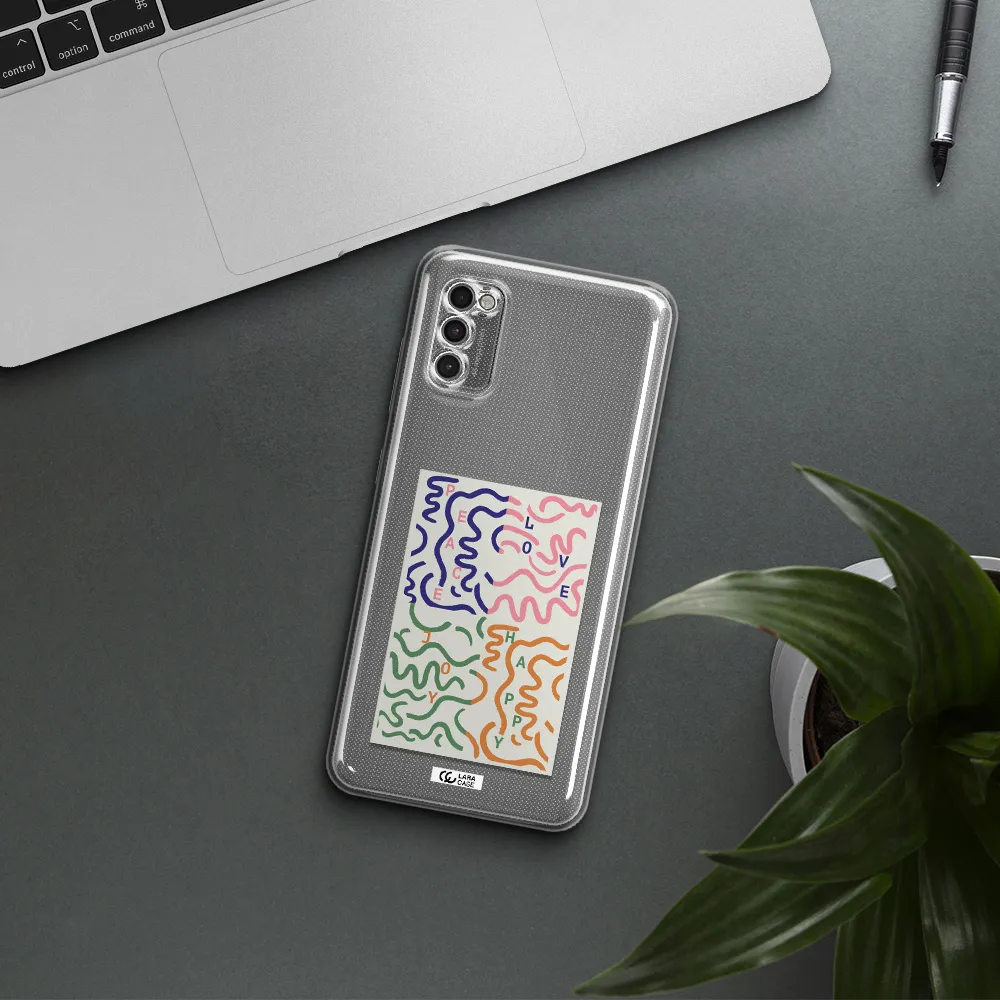 Peace,Love,Joy,Happy Samsung A41 Clear Tpu Case
