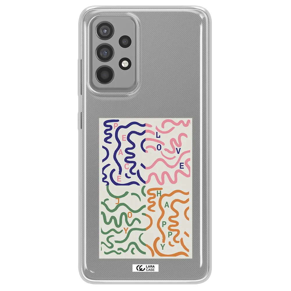 Peace,Love,Joy,Happy Samsung A52 Clear TPU Case