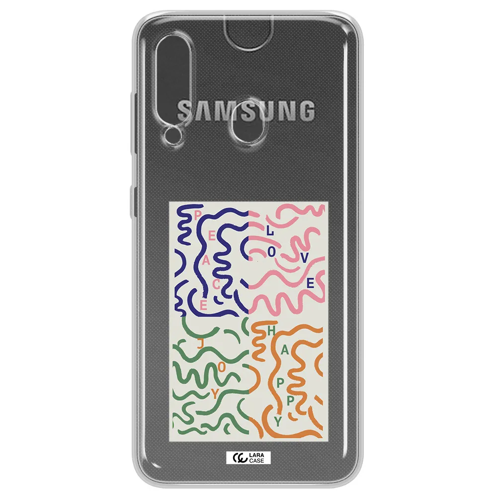 Peace,Love,Joy,Happy Samsung A60 Clear TPU Case