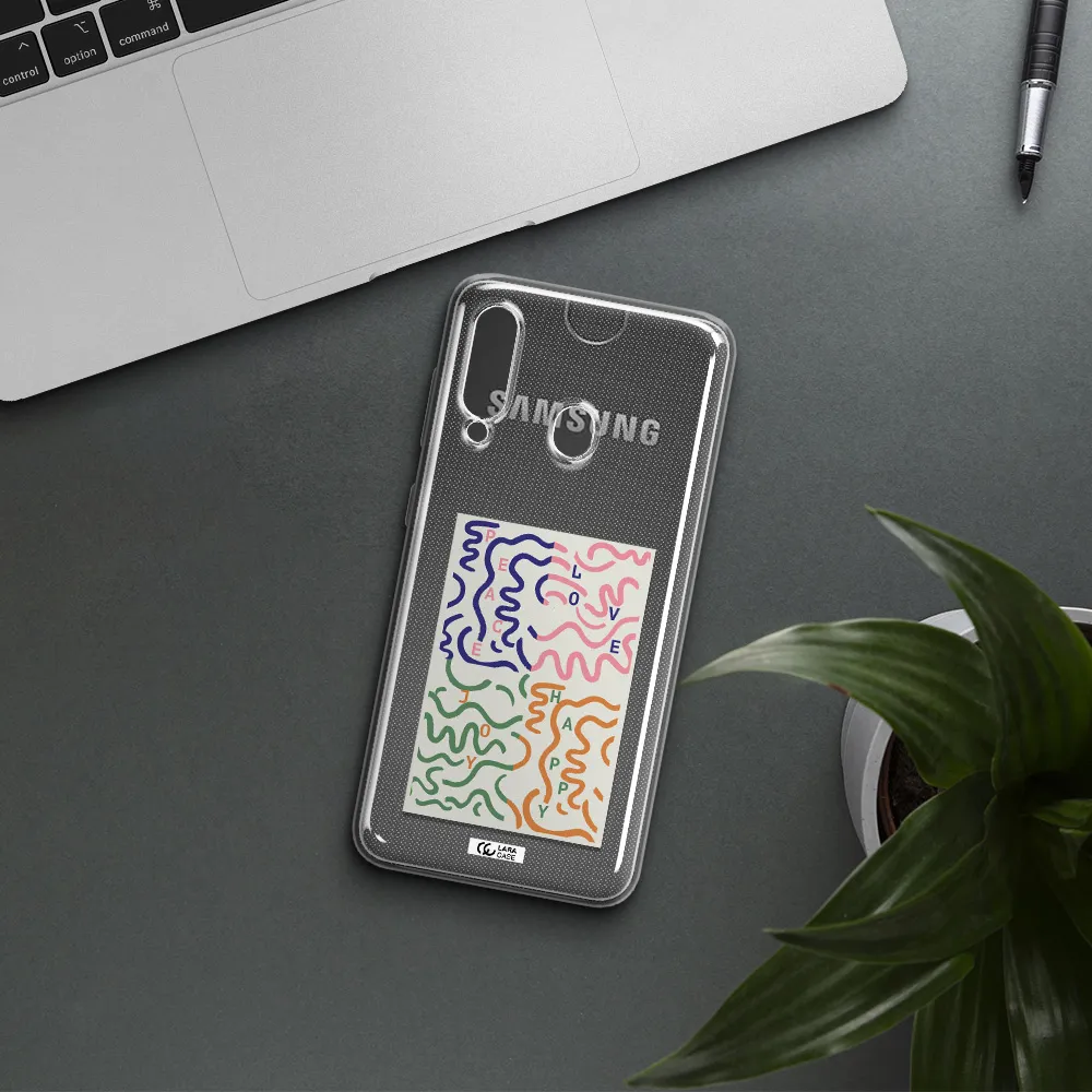 Peace,Love,Joy,Happy Samsung A60 Clear TPU Case