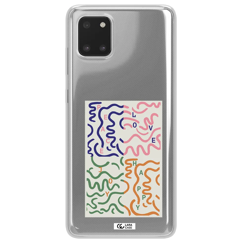 Peace,Love,Joy,Happy Samsung A81 Clear TPU Case