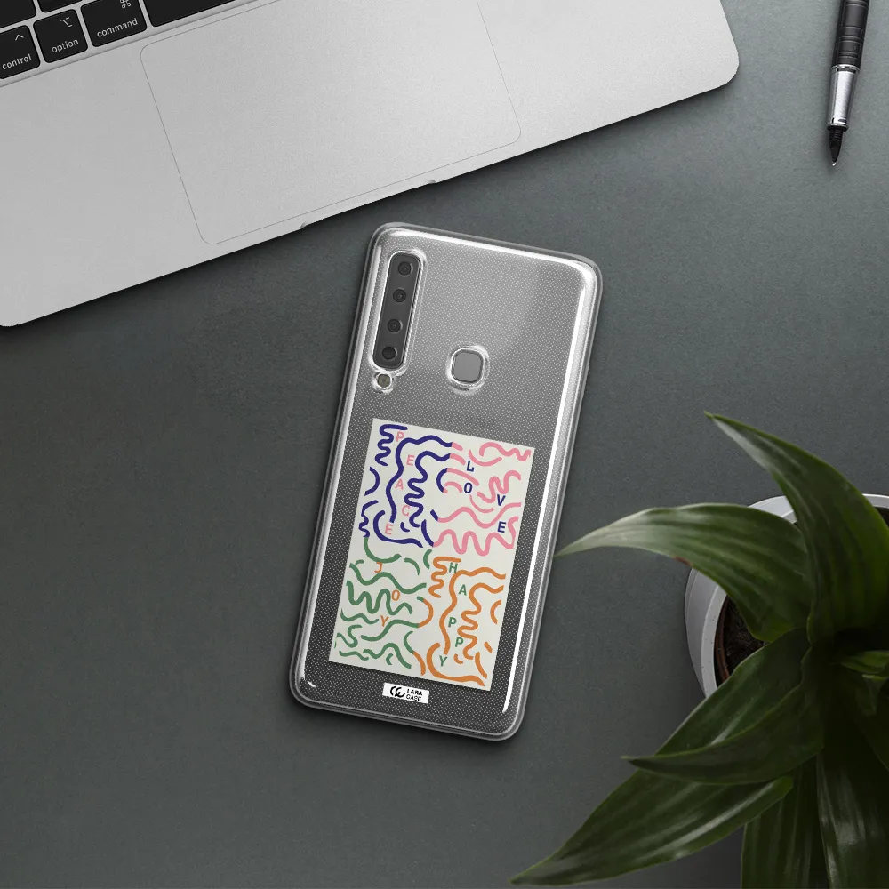 Peace,Love,Joy,Happy Samsung A9 2018 Clear TPU Case