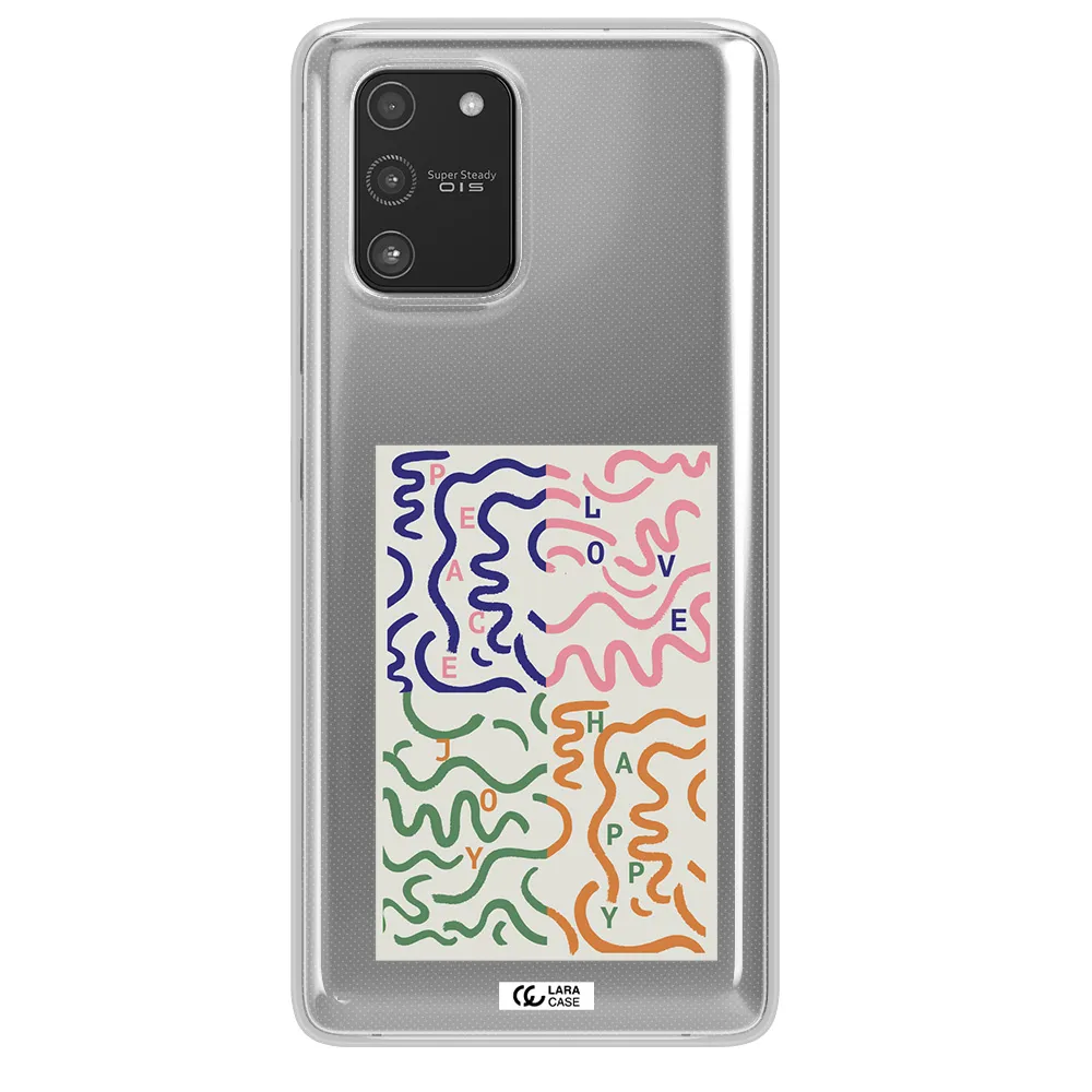 Peace,Love,Joy,Happy Samsung A91 Clear TPU Case