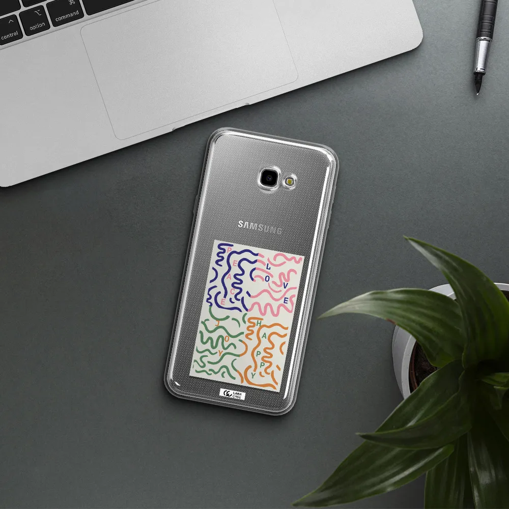 Peace,Love,Joy,Happy Samsung J4 Plus Clear TPU Case