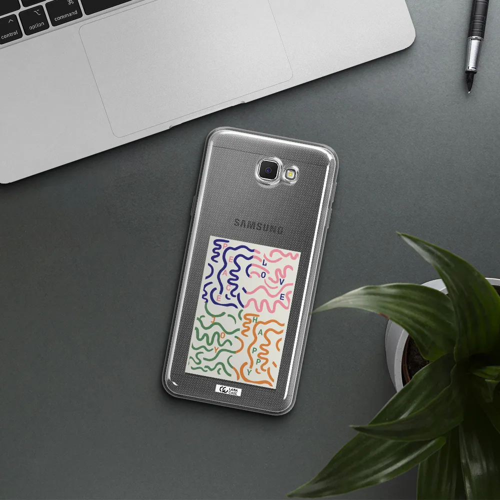 Peace,Love,Joy,Happy Samsung J5 Prime Clear TPU Case