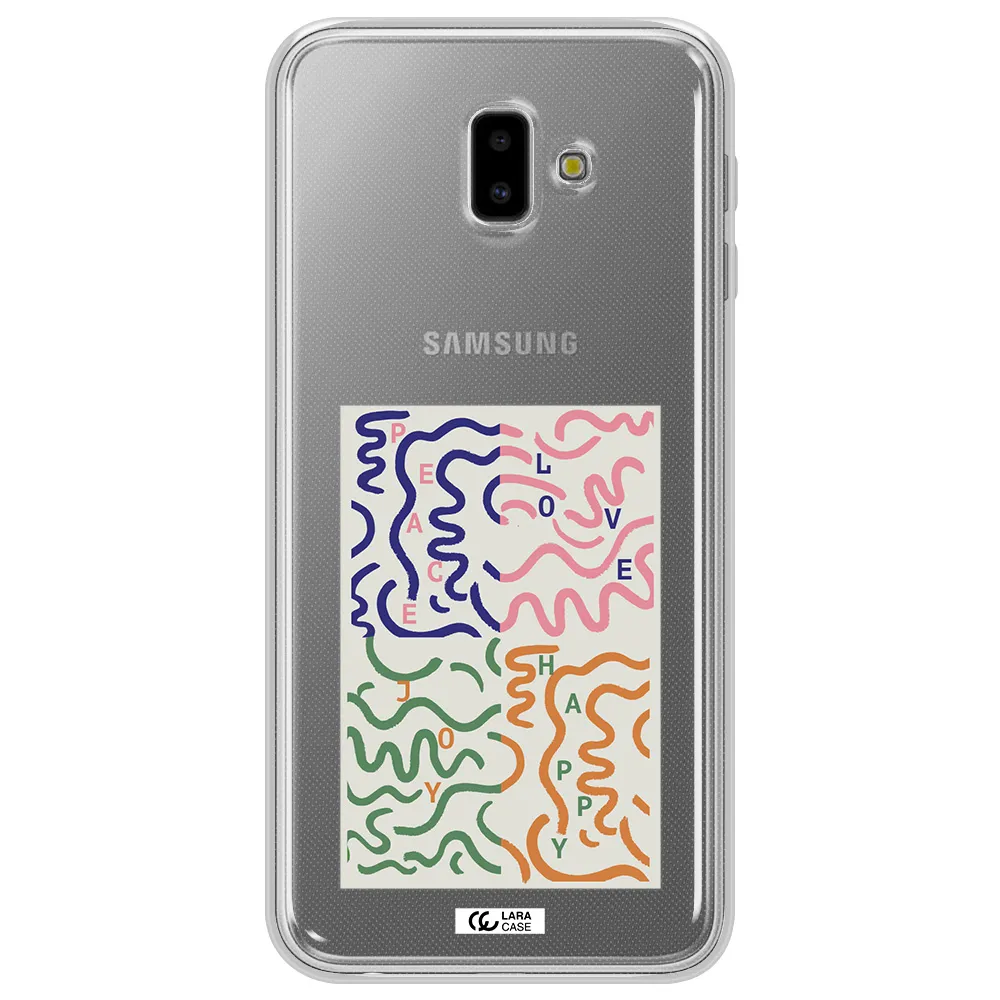 Peace,Love,Joy,Happy Samsung J6 Plus Clear TPU Case