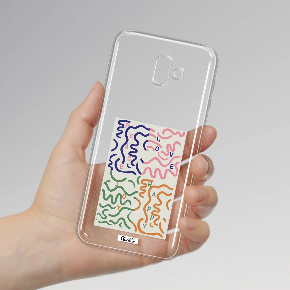 Peace,Love,Joy,Happy Samsung J6 Plus Clear TPU Case