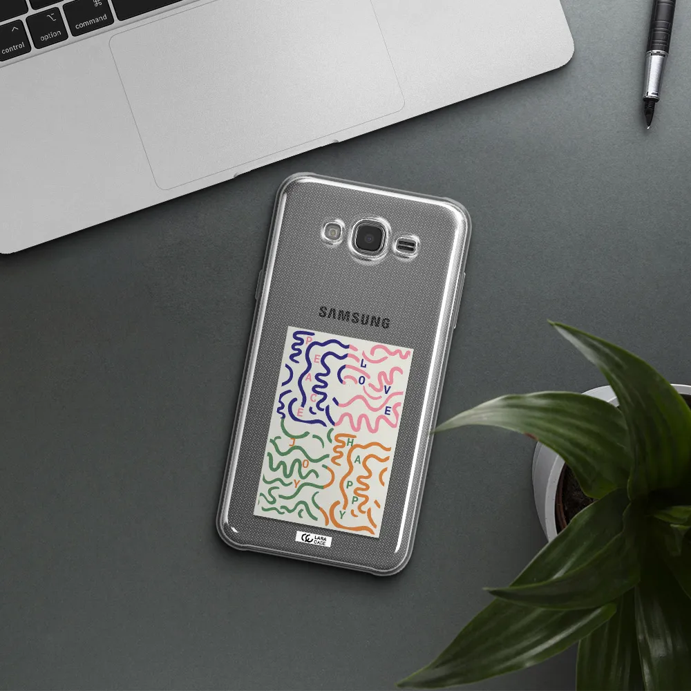 Peace,Love,Joy,Happy Samsung J7 2015 Clear TPU Case