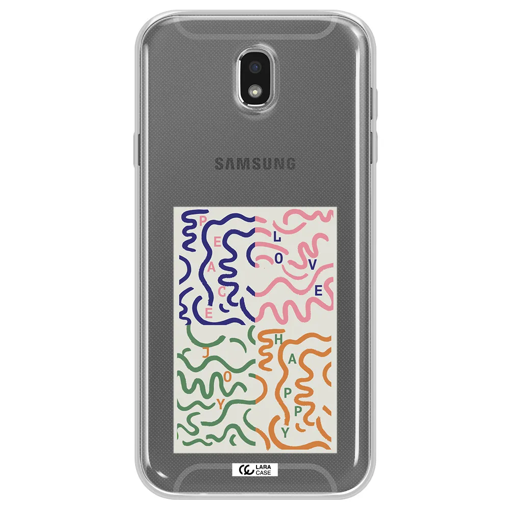 Peace,Love,Joy,Happy Samsung J7 Pro Clear TPU Case