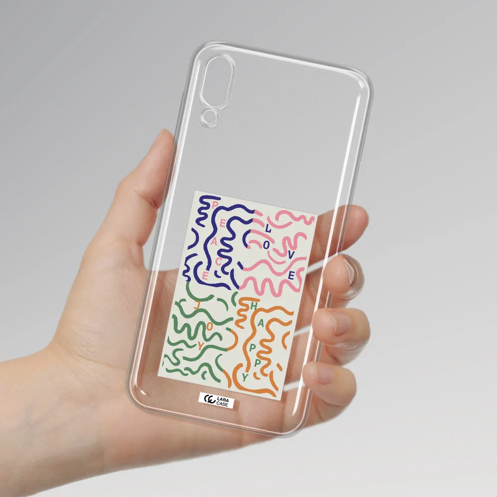 Peace,Love,Joy,Happy Samsung M10 Clear TPU Case