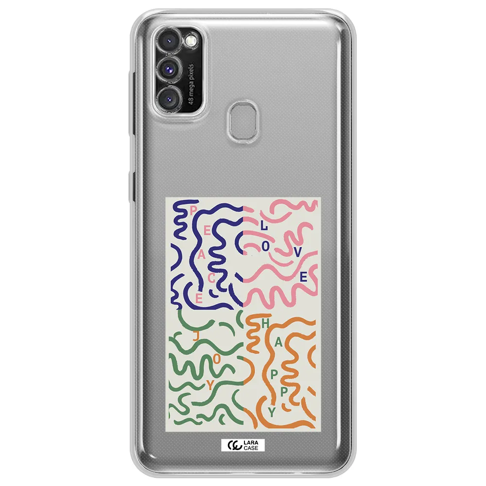 Peace,Love,Joy,Happy Samsung M30S Clear TPU Case