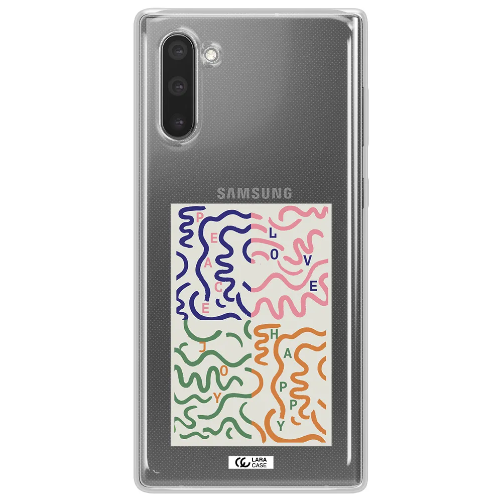 Peace,Love,Joy,Happy Samsung Note 10 Clear TPU Case