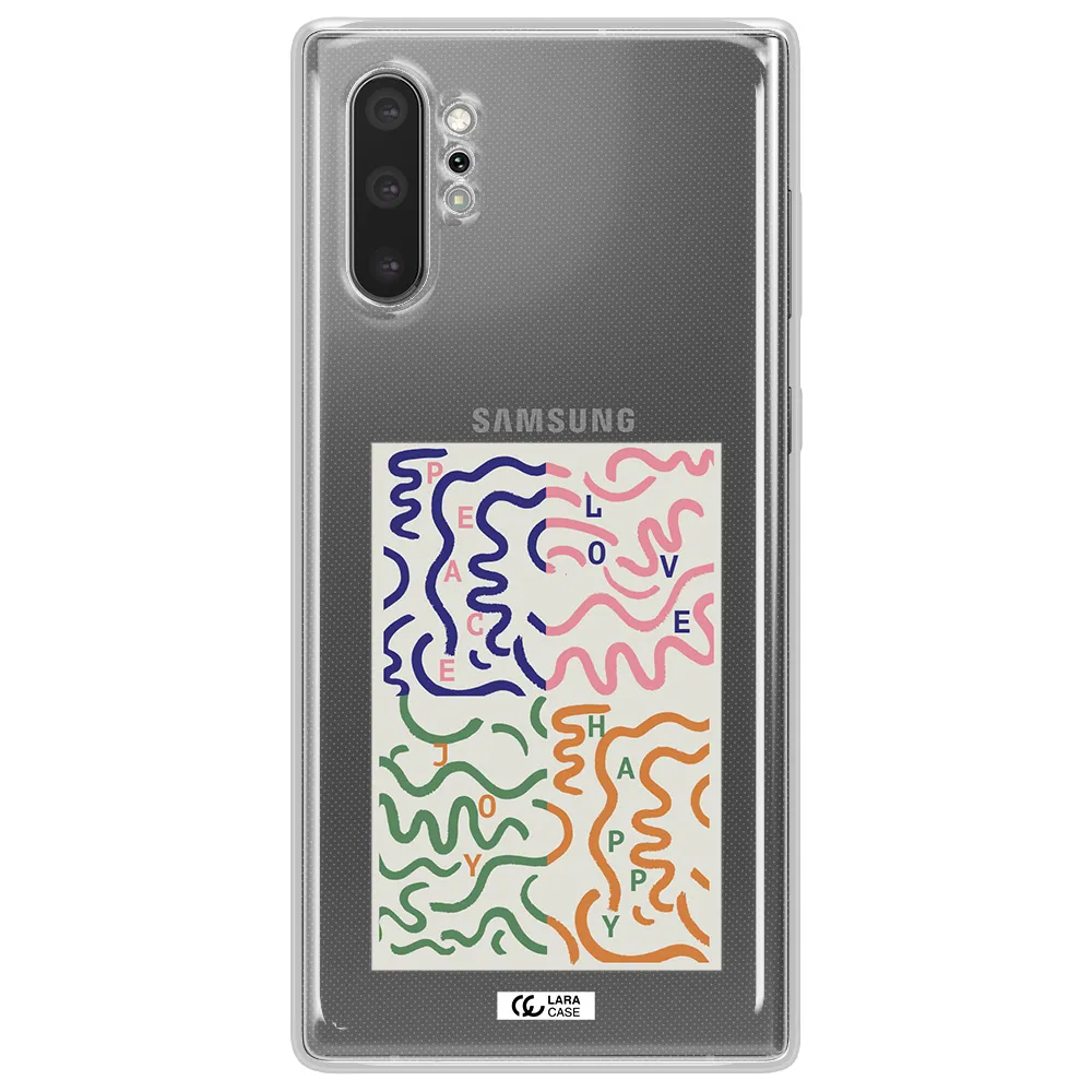 Peace,Love,Joy,Happy Samsung Note 10 Plus Clear TPU Case