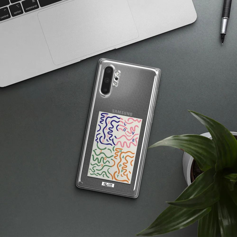 Peace,Love,Joy,Happy Samsung Note 10 Plus Clear TPU Case