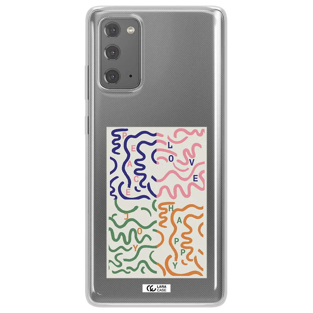 Peace,Love,Joy,Happy Samsung Note 20 Clear TPU Case