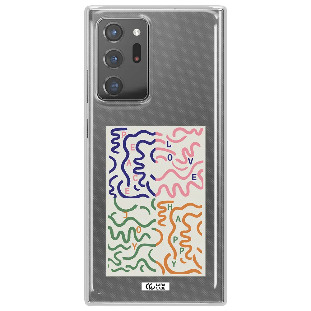 Peace,Love,Joy,Happy Samsung Note 20 Ultra Clear TPU Case