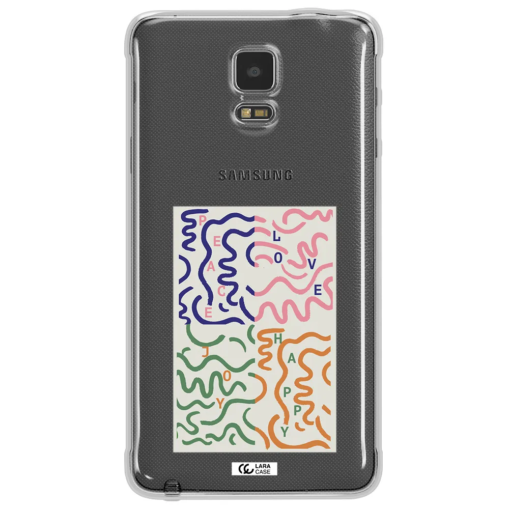 Peace,Love,Joy,Happy Samsung Note 4 Clear TPU Case
