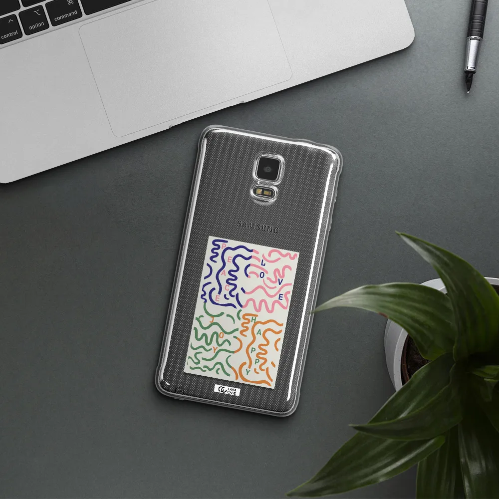 Peace,Love,Joy,Happy Samsung Note 4 Clear TPU Case
