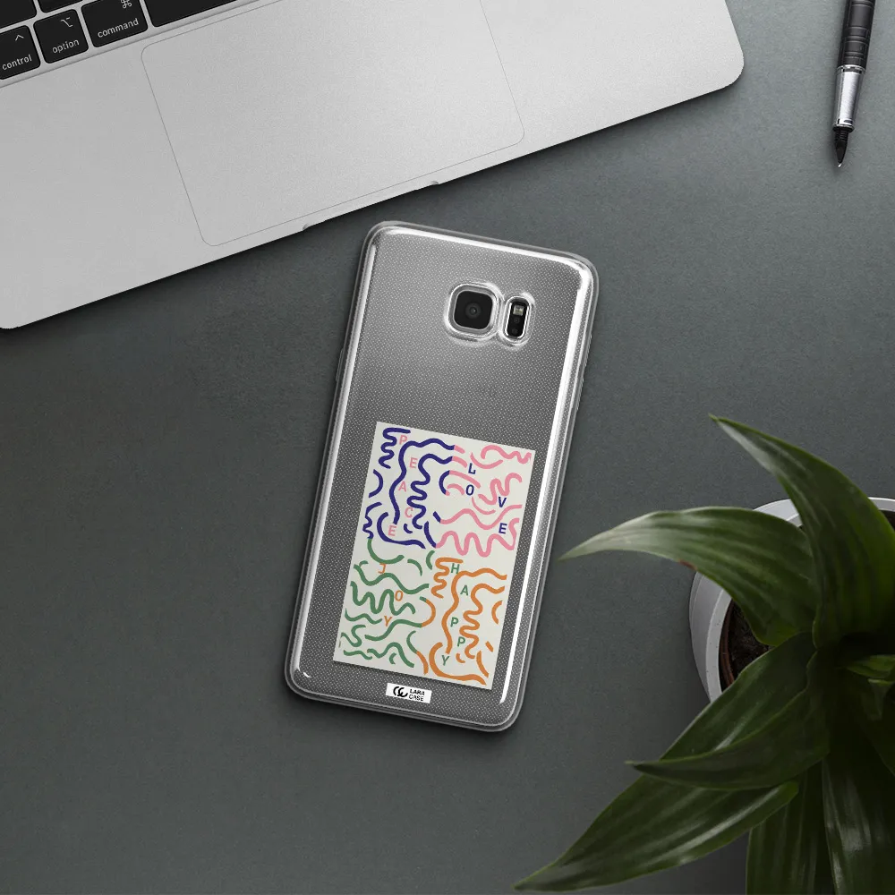 Peace,Love,Joy,Happy Samsung Note 5 Clear TPU Case
