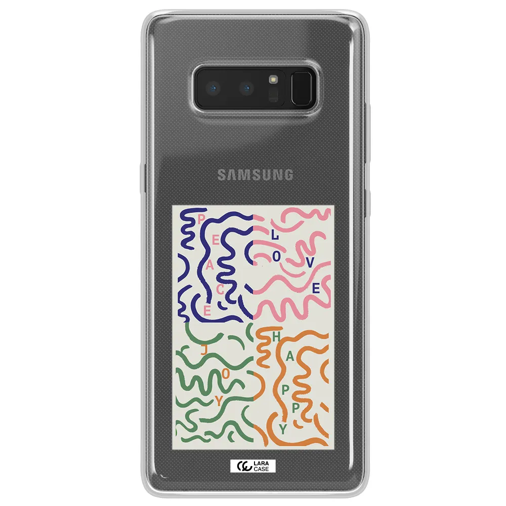 Peace,Love,Joy,Happy Samsung Note 8 Clear TPU Case