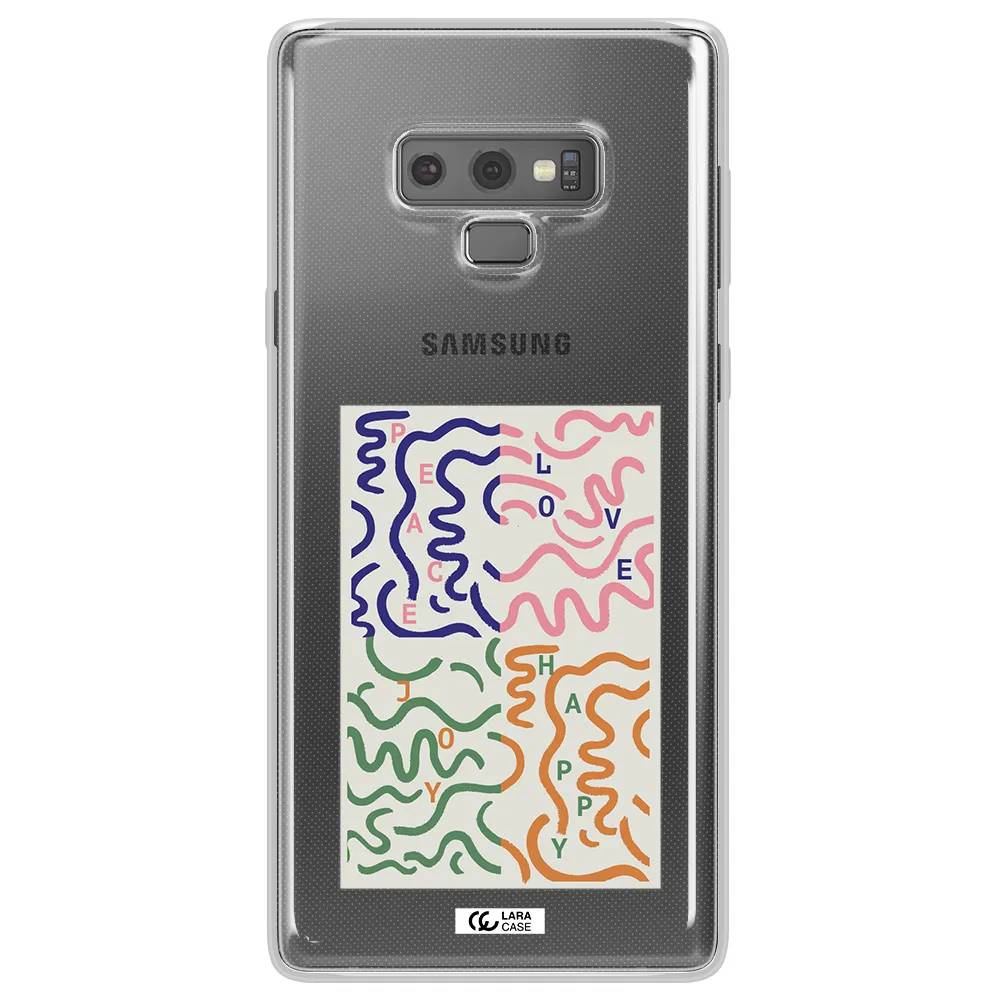 Peace,Love,Joy,Happy Samsung Note 9 Clear TPU Case