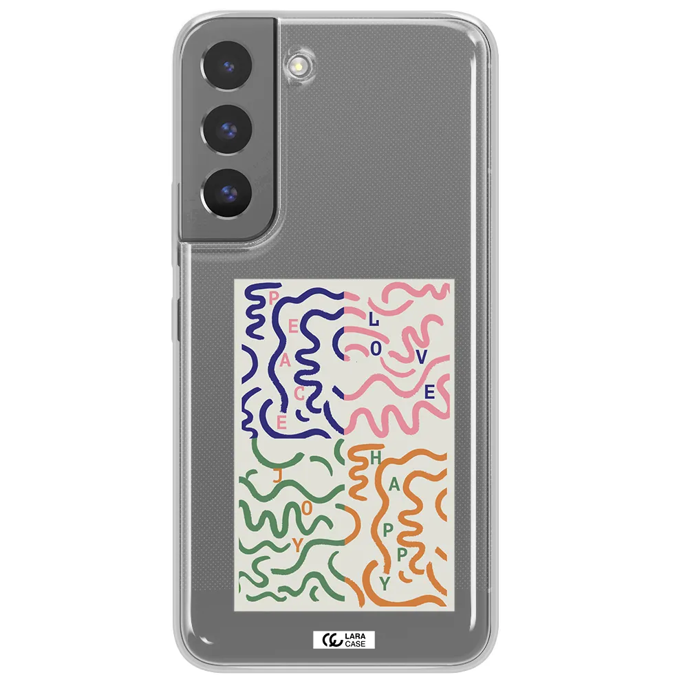 Peace,Love,Joy,Happy Samsung S 22 Clear TPU Case