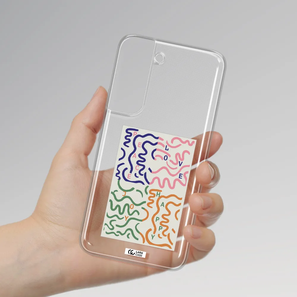 Peace,Love,Joy,Happy Samsung S 22 Clear TPU Case