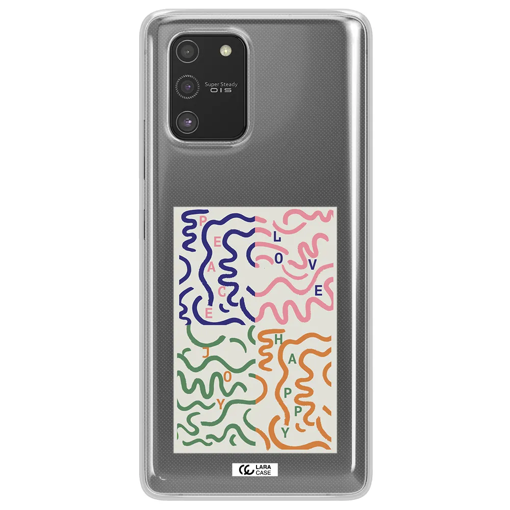 Peace,Love,Joy,Happy Samsung S10 Lite Clear TPU Case