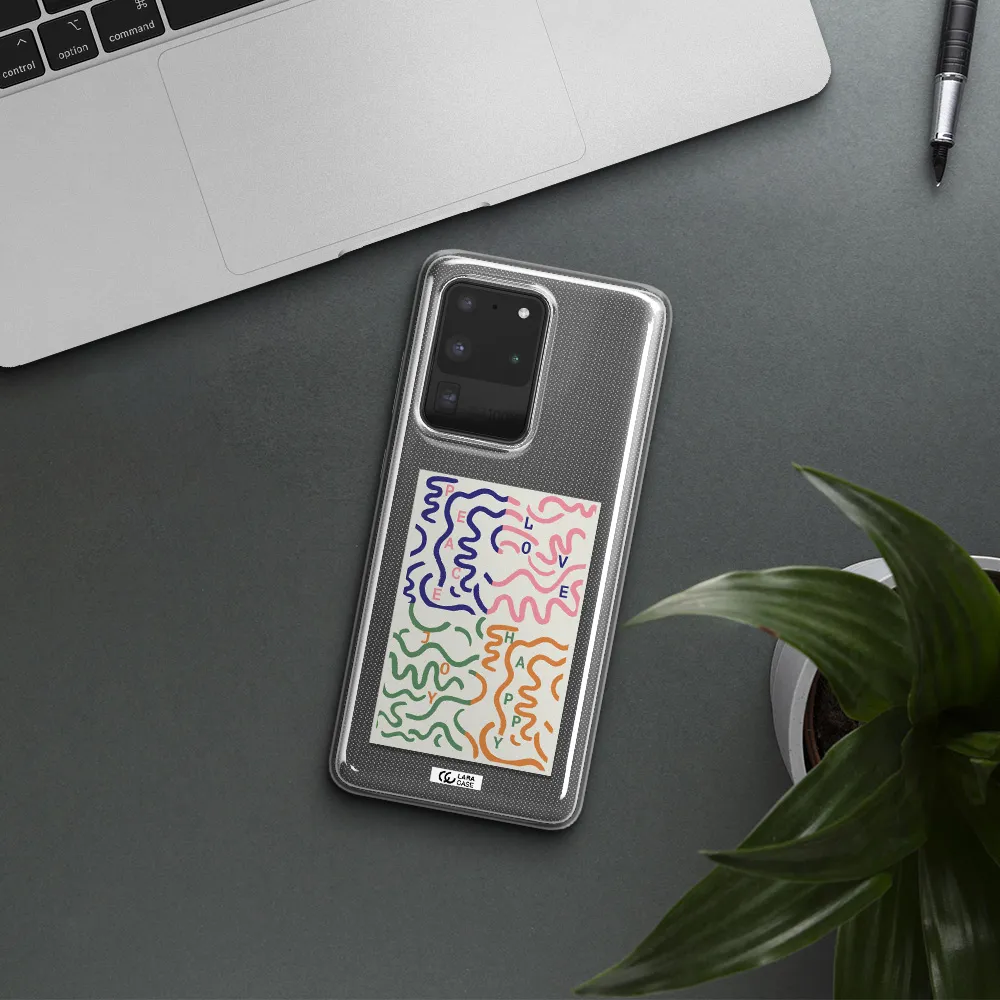 Peace,Love,Joy,Happy Samsung S20 Ultra Clear TPU Case