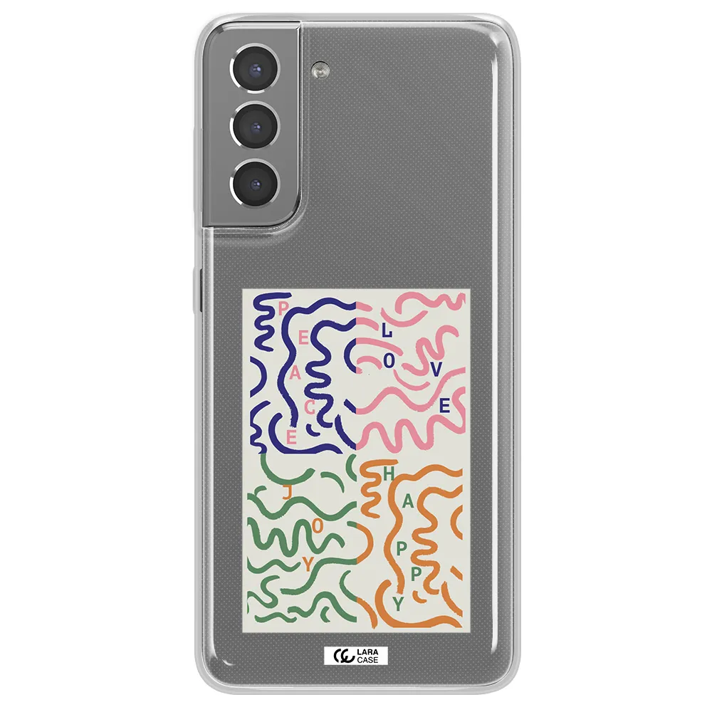 Peace,Love,Joy,Happy Samsung S21 Clear TPU Case