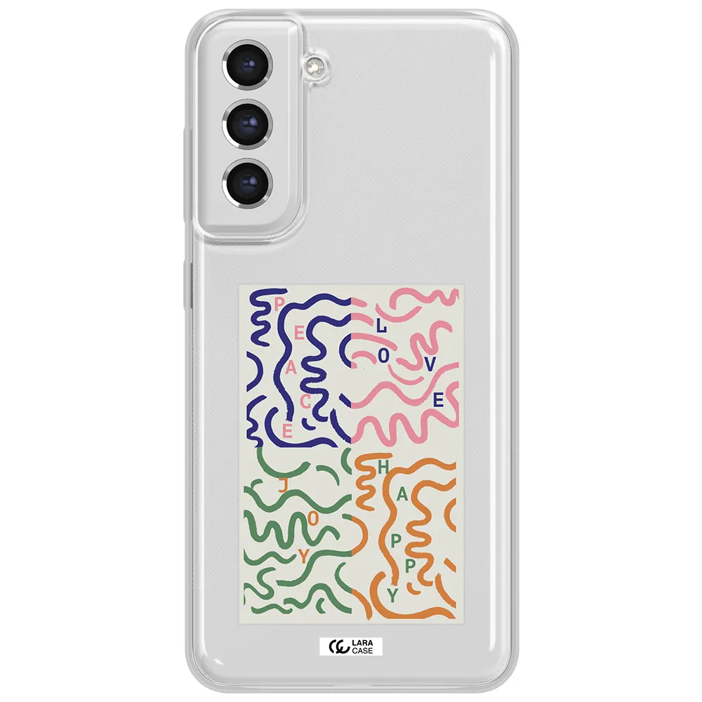 Peace,Love,Joy,Happy Samsung S21 Fe Clear Tpu Case