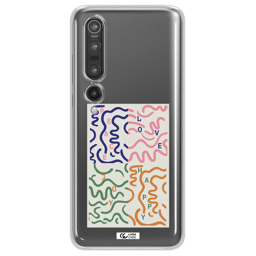 Peace,Love,Joy,Happy Xiaomi Mi 10 Pro Clear TPU Case
