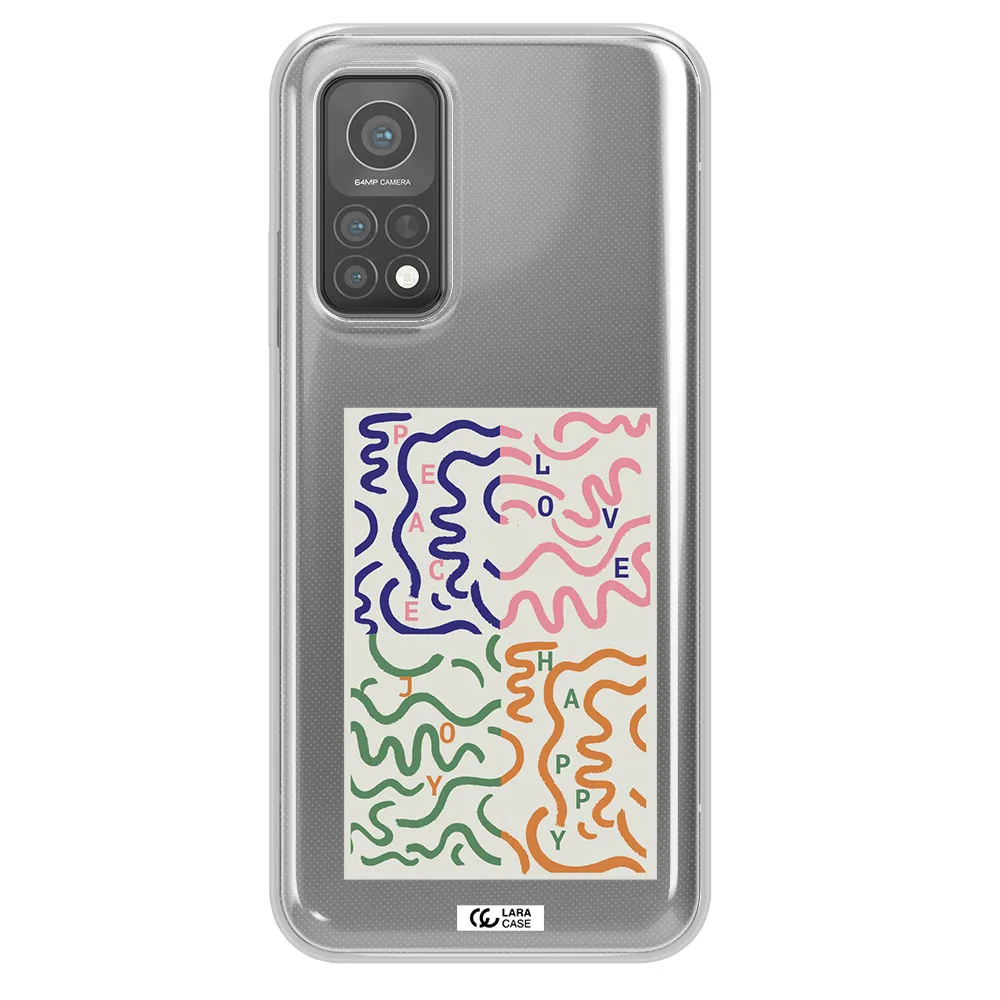 Peace,Love,Joy,Happy Xiaomi Mi 10 T Pro Clear TPU Case