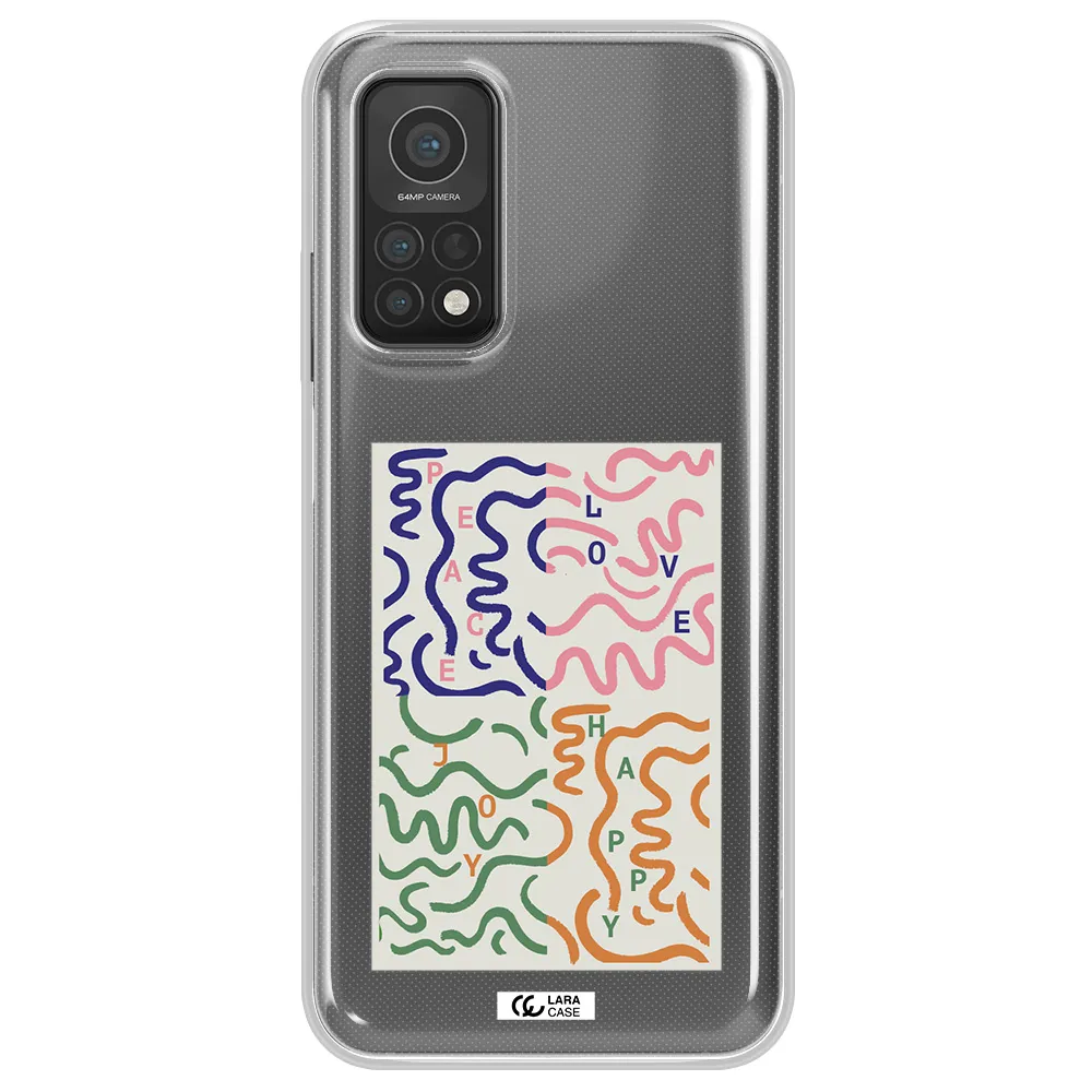 Peace,Love,Joy,Happy Xiaomi Mi 10T Clear TPU Case