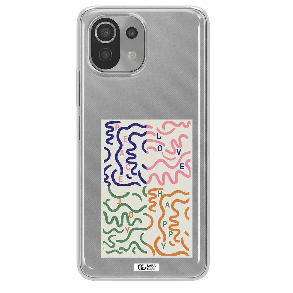 Peace,Love,Joy,Happy Xiaomi Mi 11 Lite Clear TPU Case