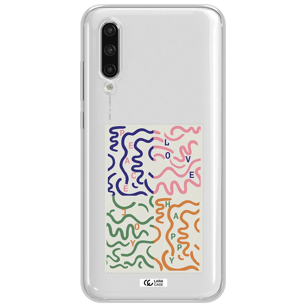 Peace,Love,Joy,Happy Xiaomi Mi 9 Lite Clear Tpu Case
