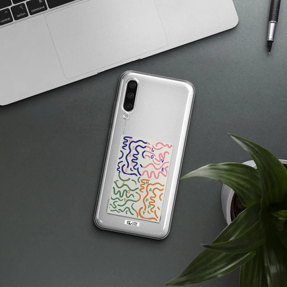 Peace,Love,Joy,Happy Xiaomi Mi A3 Clear Tpu Case