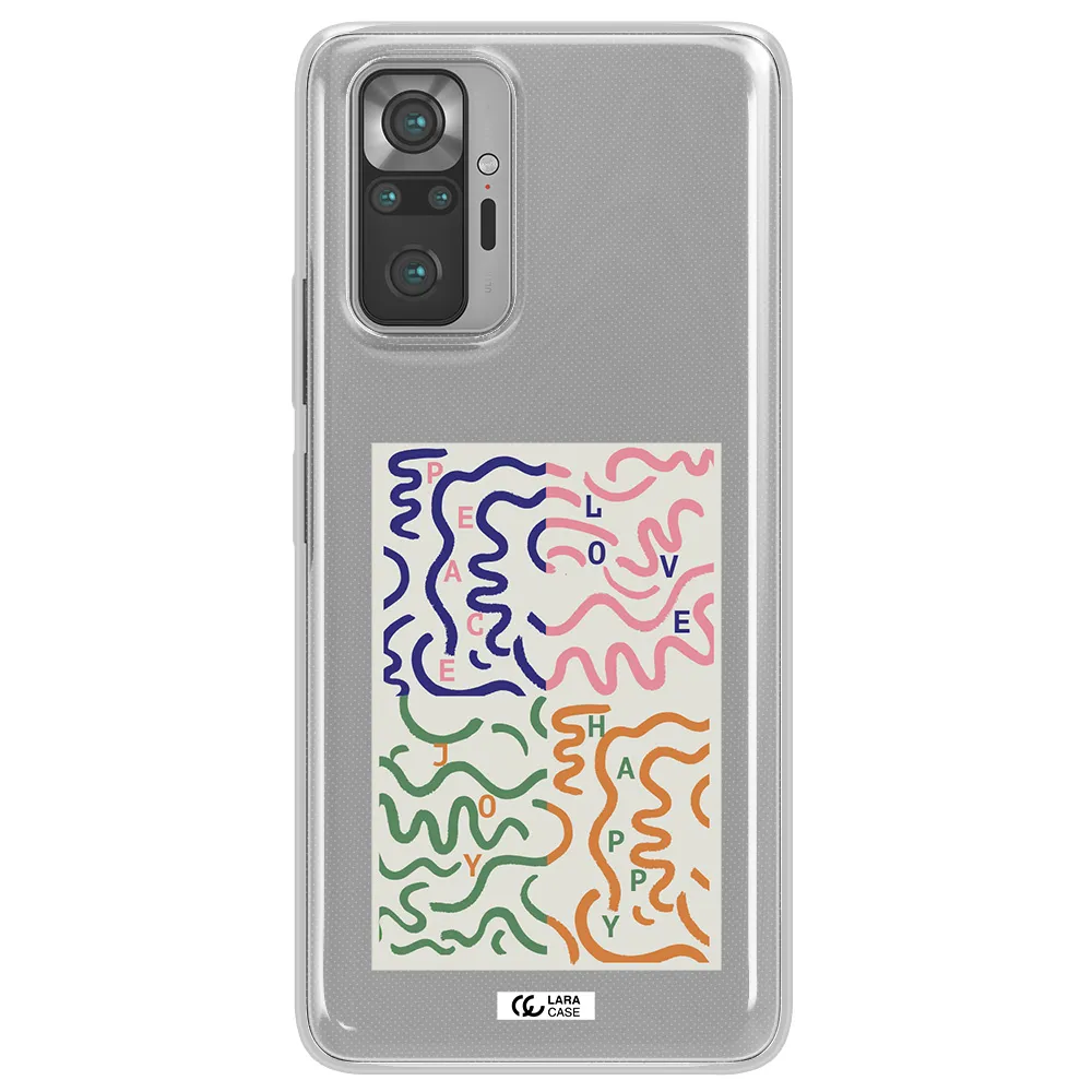 Peace,Love,Joy,Happy Xiaomi Note 10 Pro Clear TPU Case