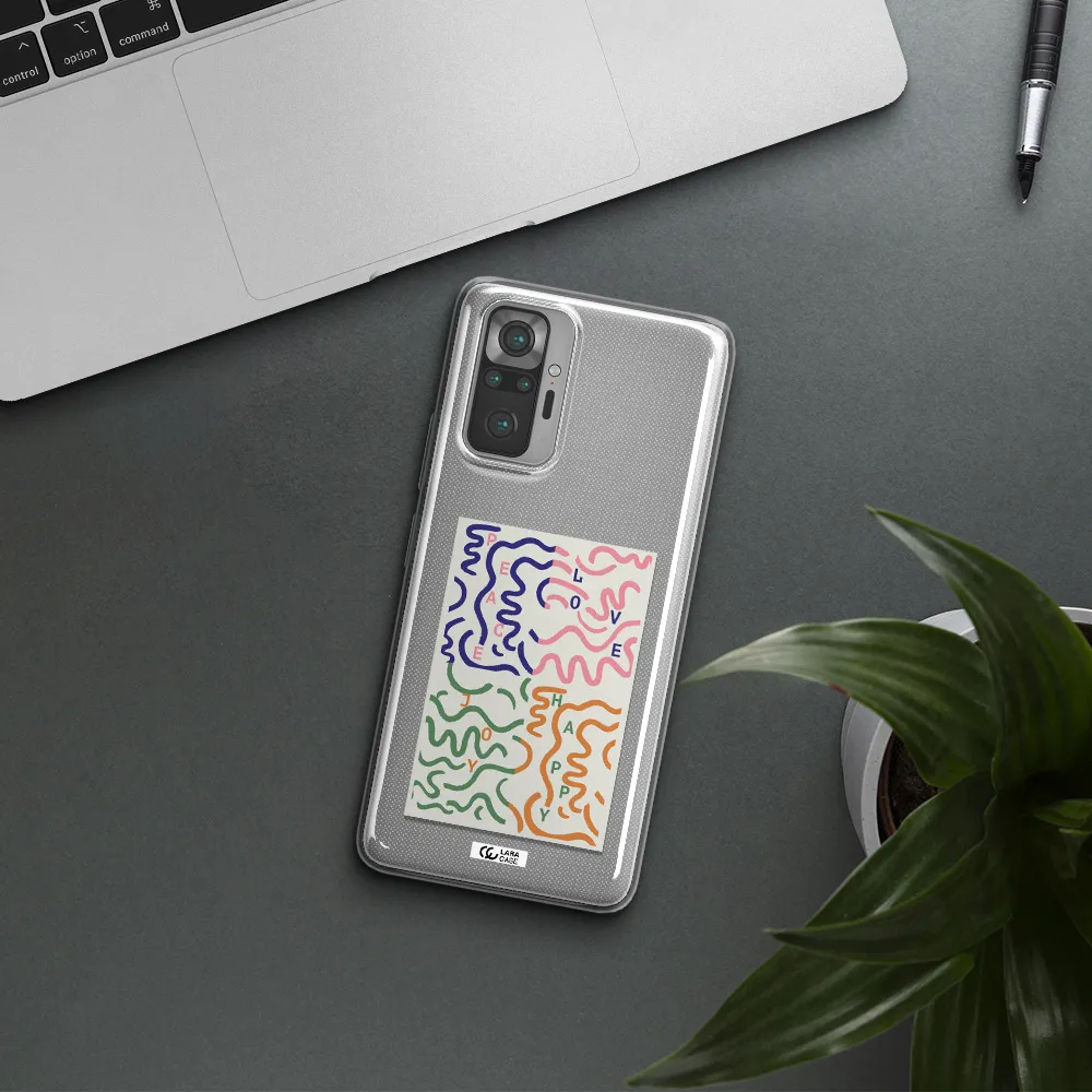 Peace,Love,Joy,Happy Xiaomi Note 10 Pro Clear TPU Case