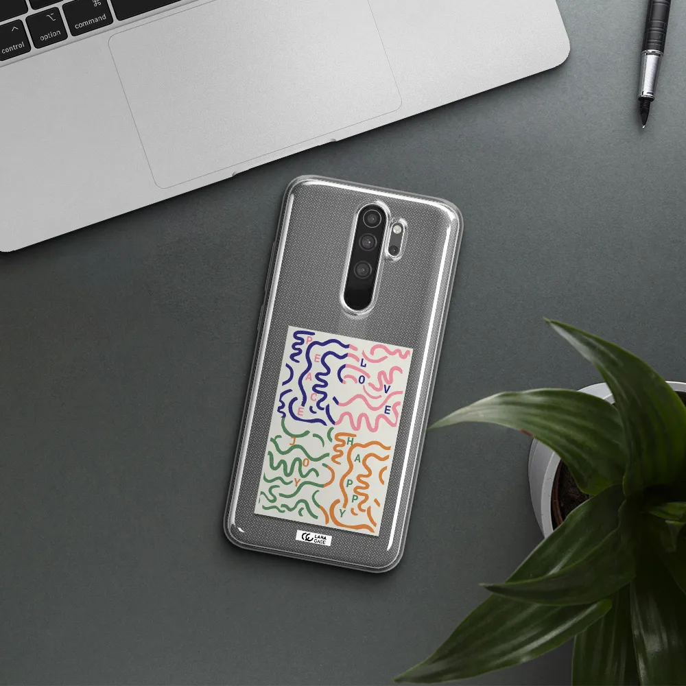 Peace,Love,Joy,Happy Xiaomi Note 8 Pro Clear TPU Case