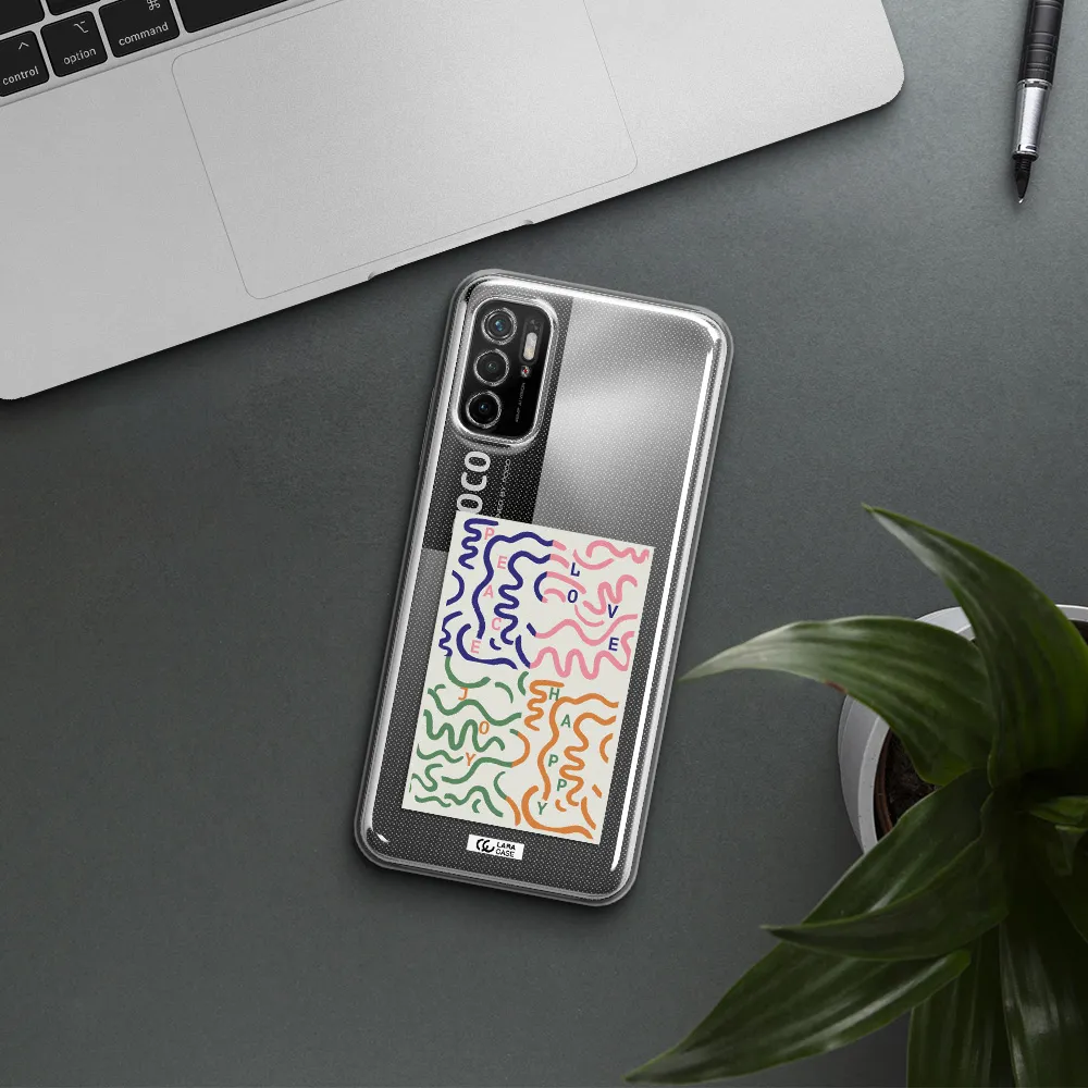 Peace,Love,Joy,Happy Xiaomi Poco M3 Pro Clear Tpu Case