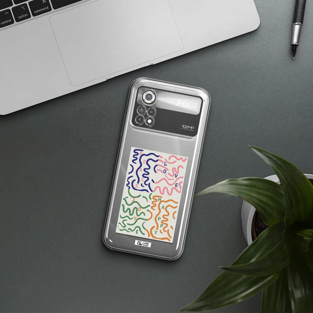 Peace,Love,Joy,Happy Xiaomi Poco X4 Pro Clear TPU Case