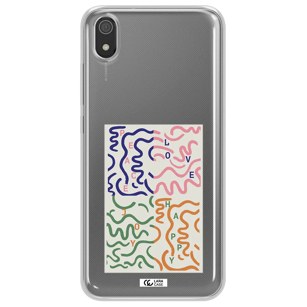 Peace,Love,Joy,Happy Xiaomi Redmi 7A Clear TPU Case