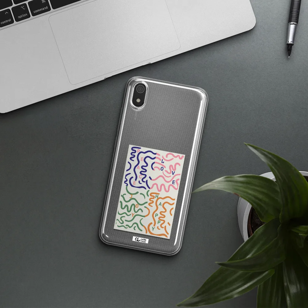 Peace,Love,Joy,Happy Xiaomi Redmi 7A Clear TPU Case